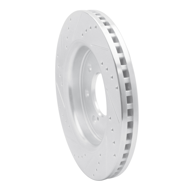 Ford F-150 Brake Rotor (1) - Front Right - R1 Concepts - Drilled & Slotted - Silver - `10-`14